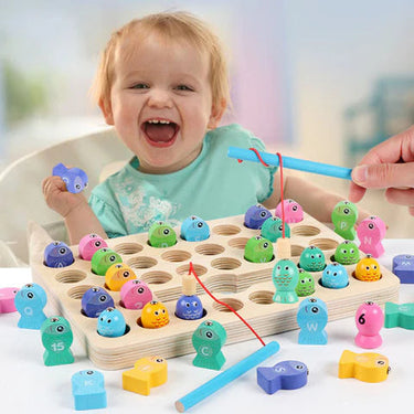 Educatief Houten Visserijspel met Magnetische Letters voor Kinderen vanaf 3 Jaar - Speelgoed Educatief 0